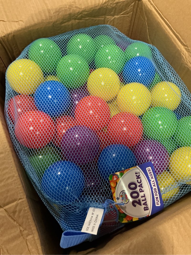 Condition photo showing Good Condition for sunny days entertainment 200 premium crush-resistant play balls for ball pits – non-toxic, bpa & phthalate free – vibrant assorted colors with zippered storage bag (2.5" diameter)