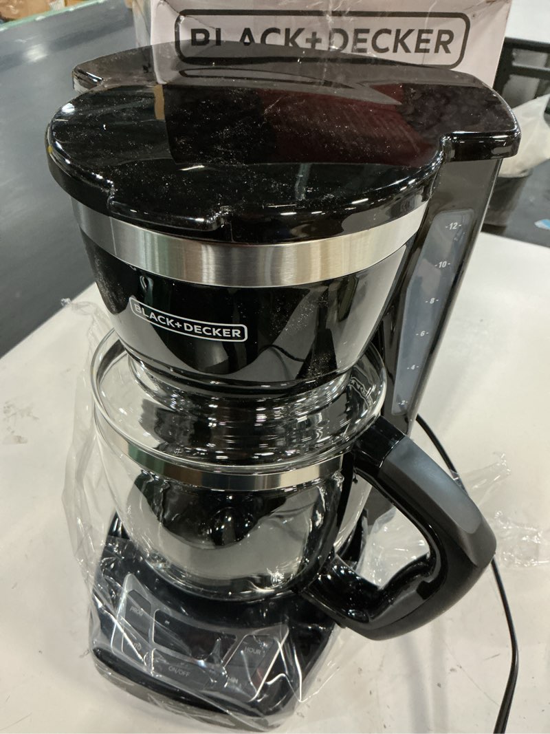 Condition photo showing Good Condition for BLACK+DECKER 12-Cup Digital Coffee Maker  Programmable  Washable Basket Filter  Sneak-A-Cup  Auto Brew  Water Window  Keep Hot Plate  Black