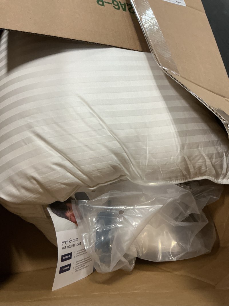 Condition photo showing New/Like New for beckham hotel collection bed pillows standard/queen size set of 2 - original soft down alternative pillow for sleeping - soft support for back, stomach or side sleepers queen / standard white