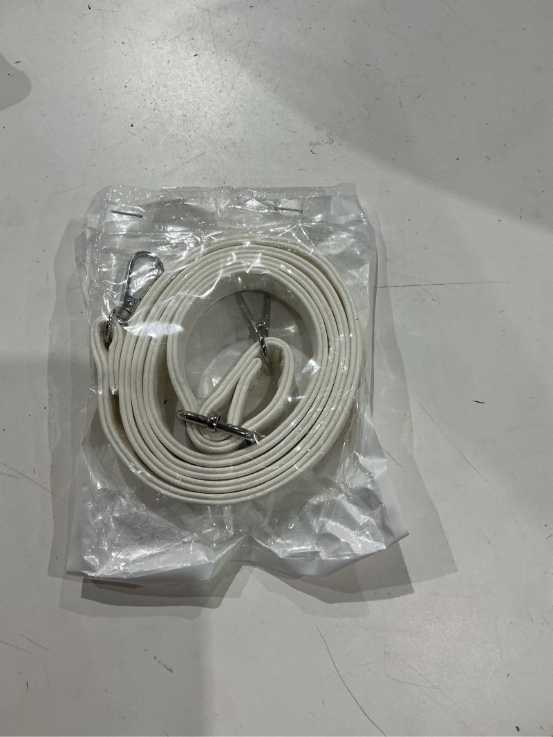 Condition photo showing Good Condition for hahiyo adjustable smooth white leather purse chain strap length 31.5-55.1 inch silver hardware for shoulder cross body sling purse replacement comfortable 0.71 inch wide 4.7mm extra thick 1 pack smooth white(silver hardware)-0.71 inch wide