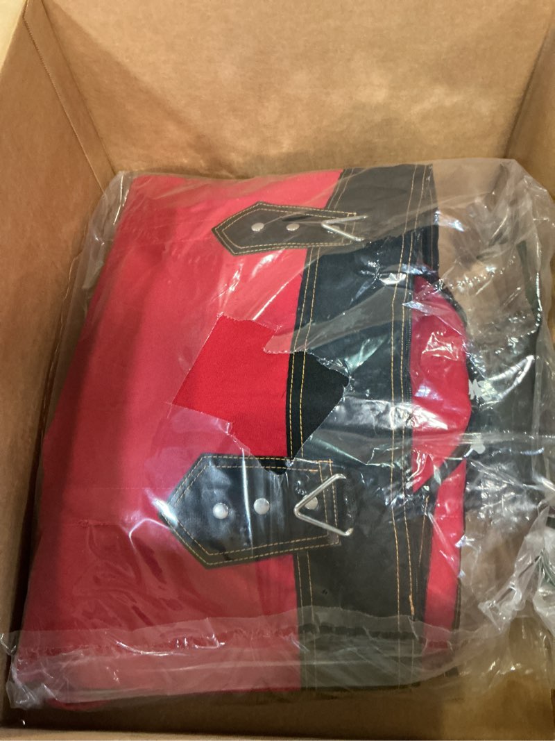 Condition photo showing New/Like New for punching bag for man women kids, indoor/garden boxing bag unfilled heavy bag set with punching gloves, chain, ceiling hook for mma, kickboxing, muay thai, karate, taekwondo