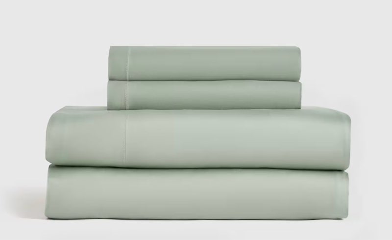 quince organic bamboo sheet set king sage 