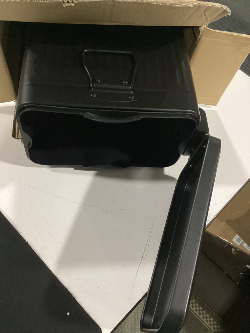 Condition photo showing Good Condition for small trash can with lid soft close-10l/2.6 gal stainless steel outdoor dog poop garbage can-metal waste bins with pedal for bathroom bedroom office-black black 2.6 gallon