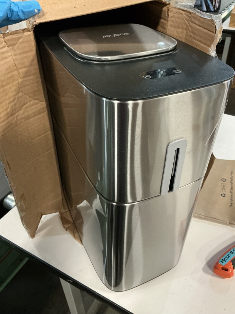 Condition photo showing As Is for Joybos® 4.5 Gal Motion Sensor Stainless Steel Automatic Privacy Trash Can Z105