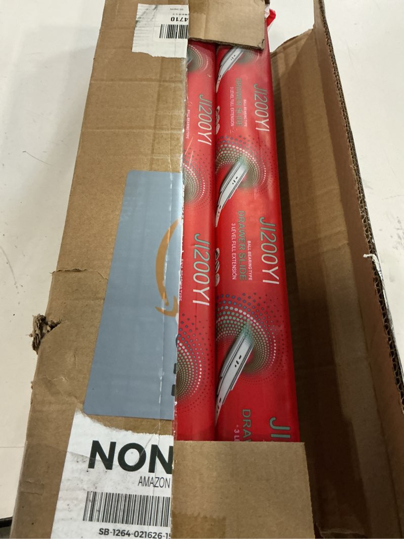 Condition photo showing New/Like New for 18 inch Drawer Slides 6 Pairs (12pcs) Soft Self Close 3 fold Full Extension Ball Bearing Cabinet Drawer Glides Side Mount for Dresser, Cabinet, Kitchen 100 LB Capacity 18" Silver 18inch-450mm