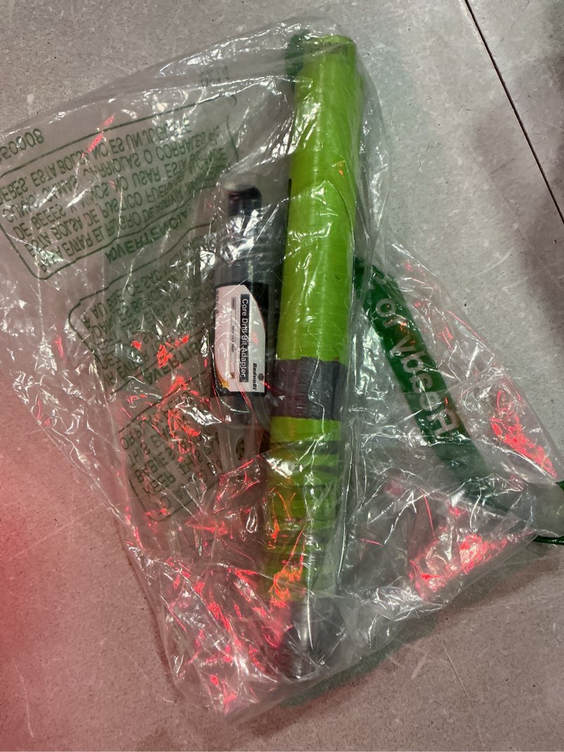 Condition photo showing As Is for 1 1/4" dry core drill bit, 5/8"-11 thread, with 3 adapters included: sds plus, sds max and 1/2" hex shank; 9.5" drill depth diamond core bits for concrete, brick, block, stucco and masonry 1 1/4 inch 1