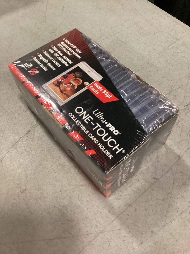 Condition photo showing New/Like New for ultra pro - 35pt magnetic card holder cases 25ct box - sized to fit standard size cards, protect collectible sports cards, baseball cards, sports memorabilia, durable card display