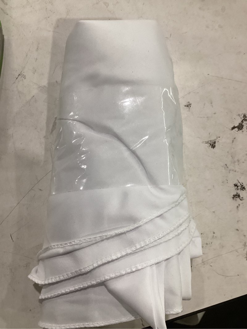 Condition photo showing Good Condition for bestvip 60 inch white washable round polyester fabric tablecloths| fits 20"-48" tables |decorative table cover for wedding party dining banquet, events, holiday, restaurant white 60