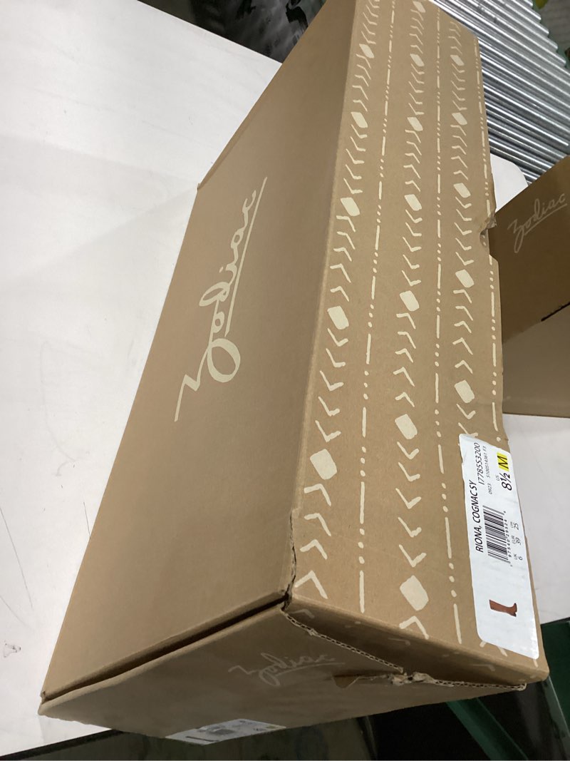 Condition photo showing New/Like New for ZODIAC Women's, Riona Block Heel Tall Boot 8.5 Cognac Brown