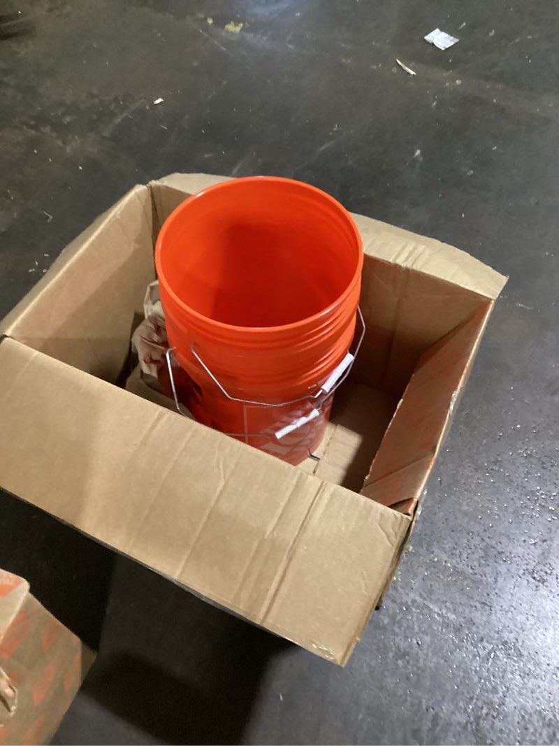 Condition photo showing Good Condition for the home depot 5 gallon orange homer bucket 2 pack