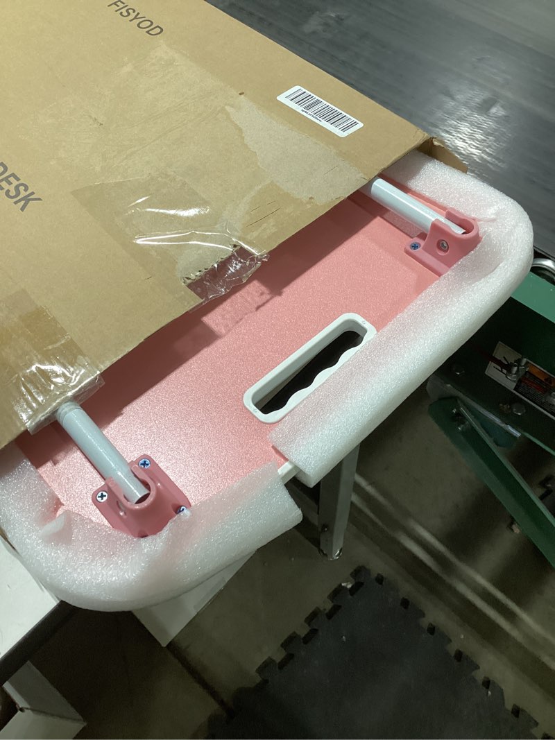 Condition photo showing Good Condition for Foldable Laptop Table, Portable Lap Desk Bed Table Tray, Laptop Stand with Cup Holder & Tablet Slot & Lifting Handle for Working Writing Drawing & Eating (Pink)