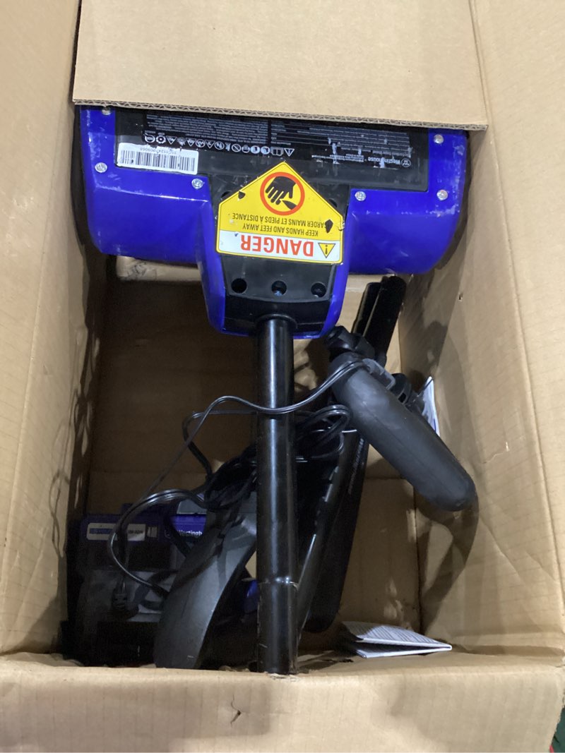 Condition photo showing Good Condition for westinghouse wsnow11s 24v cordless snow shovel 11 inch kit, 24v 4ah battery, fast charger, electric snow shovel with 20ft throwing distance, plows 75lbs/min, compatible with snow joe batteries 11 inch with battery/charger