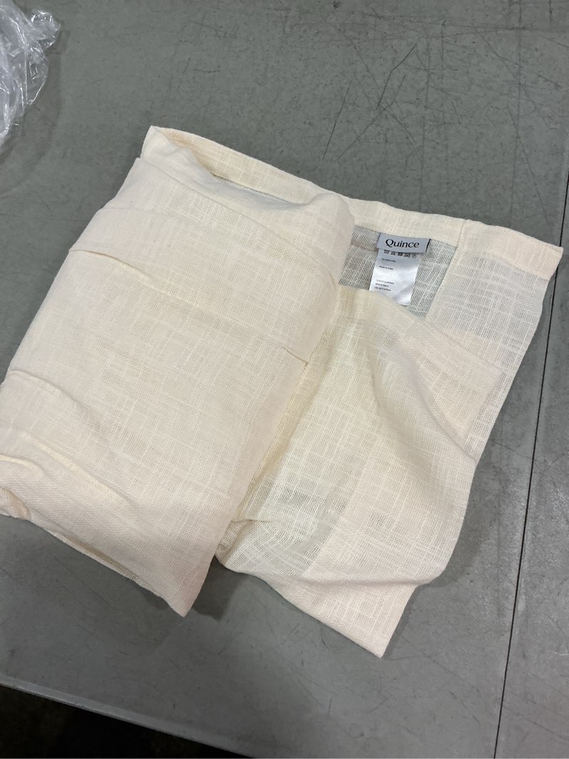 Condition photo showing New/Like New for cotton sheer curtain   ivory one panel