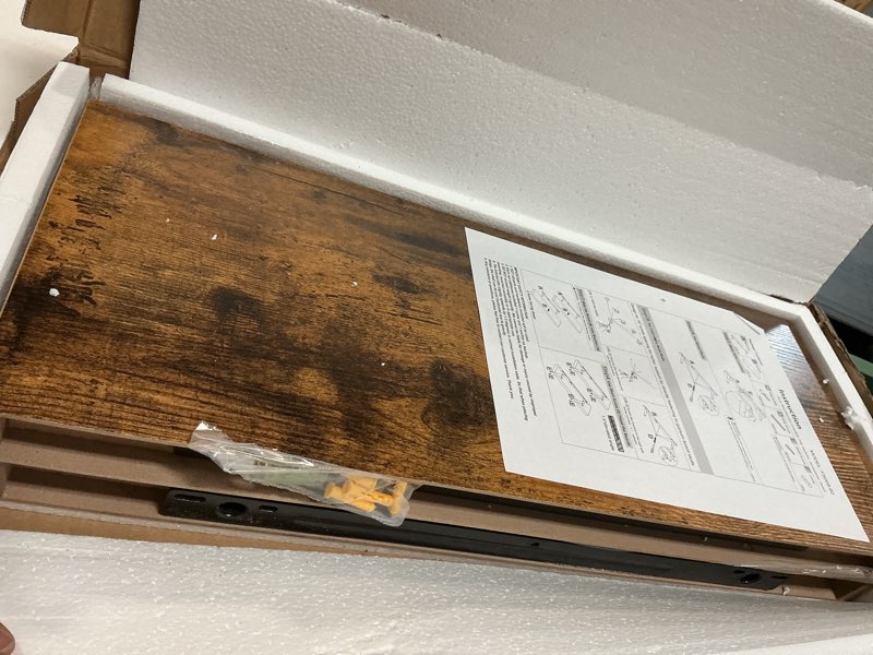 Condition photo showing Good Condition for qeeig floating shelves for wall 23.6" long - wall mounted shelf bathroom kitchen living room bedroom farmhouse home decor display bookshelf large 23.6 x 9.3 inch set of 2, rustic brown (008-60bn)