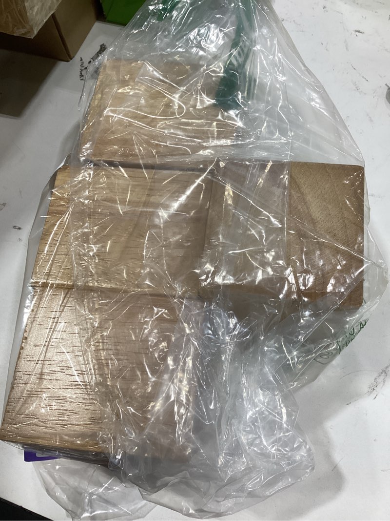 Condition photo showing Good Condition for GNIEMCKIN Set of 4 Wood Bed Risers, 4 Inch High, Natural Wood Furniture Lifters, Heavy Duty Sofa risers for Sofa, Bed, Chair, Table