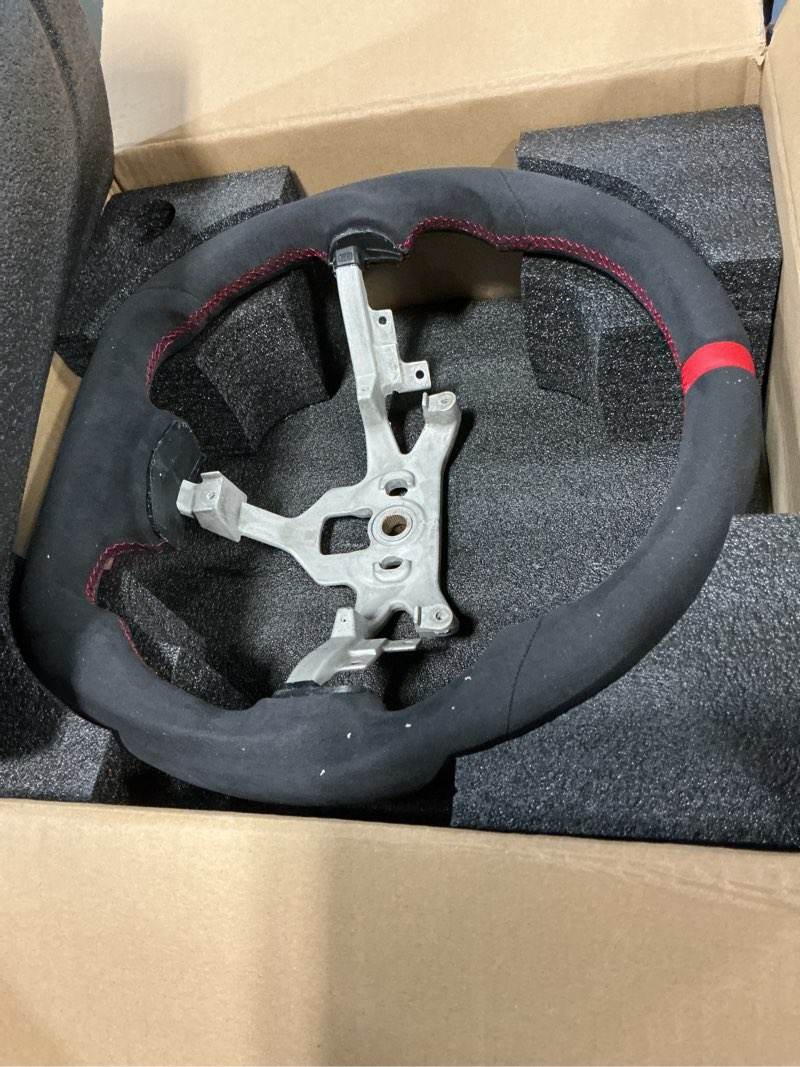 Condition photo showing Good Condition for steering wheel for corvette c6 2006-2011 suede leather with optional carbon fiber trim double d flat-top&bottom compatible with stingray z06 zr1
