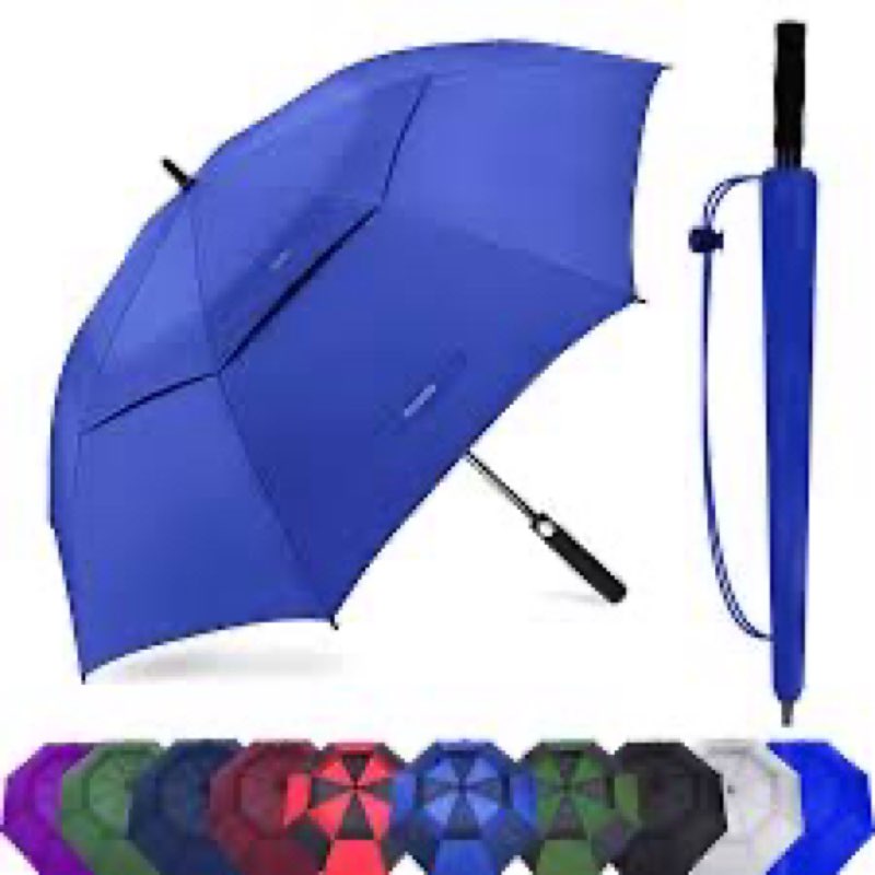 baraida golf umbrella large 62/68/72 inch, extra large oversize double canopy vented windproof water