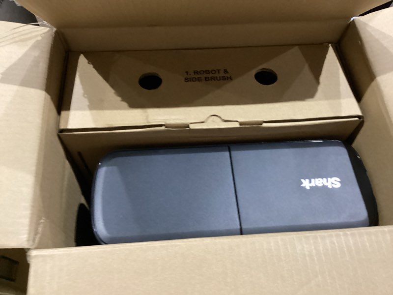 Condition photo showing New/Like New for Shark Robot Vacuum & Mop Combo, Powerful Suction, Matrix Plus, 60-Day Debris Capacity, HEPA Bagless Self Empty Base, Sonic Mopping, Home Mapping for Pet Hair - Carpets & Hardfloor, AV2610WA Wet and Dry Self-Empty (Gold/Black)