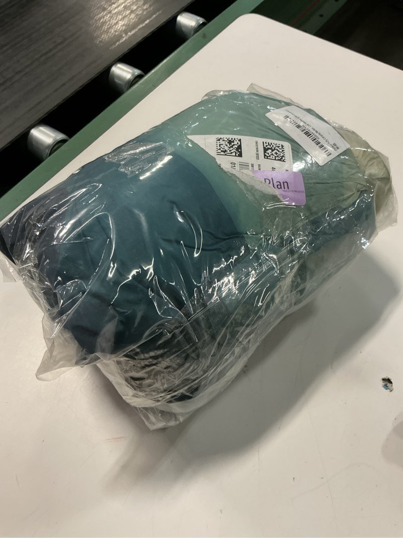 Condition photo showing As Is for Outdoor Puffy Camping Blanket, Lightweight Down Alternative Puffy Printed Camping Large Ultra Warm Hammock Top Quilt Waterproof Blanket for Traveling Picnic Beach Party Cold Weather (Green Mountain)