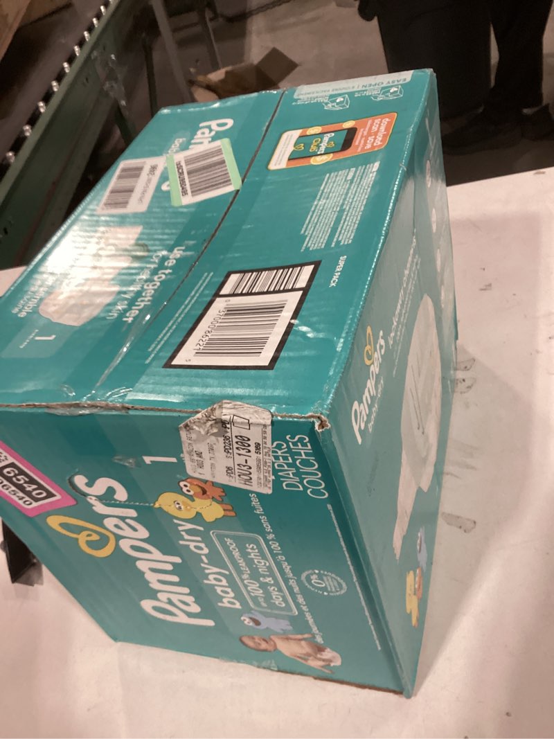 Condition photo showing New/Like New for Pampers Diapers - Baby Dry - Size 1, 120 Count, Absorbent Disposable Infant Diaper (Packaging May Vary) Size 1 120