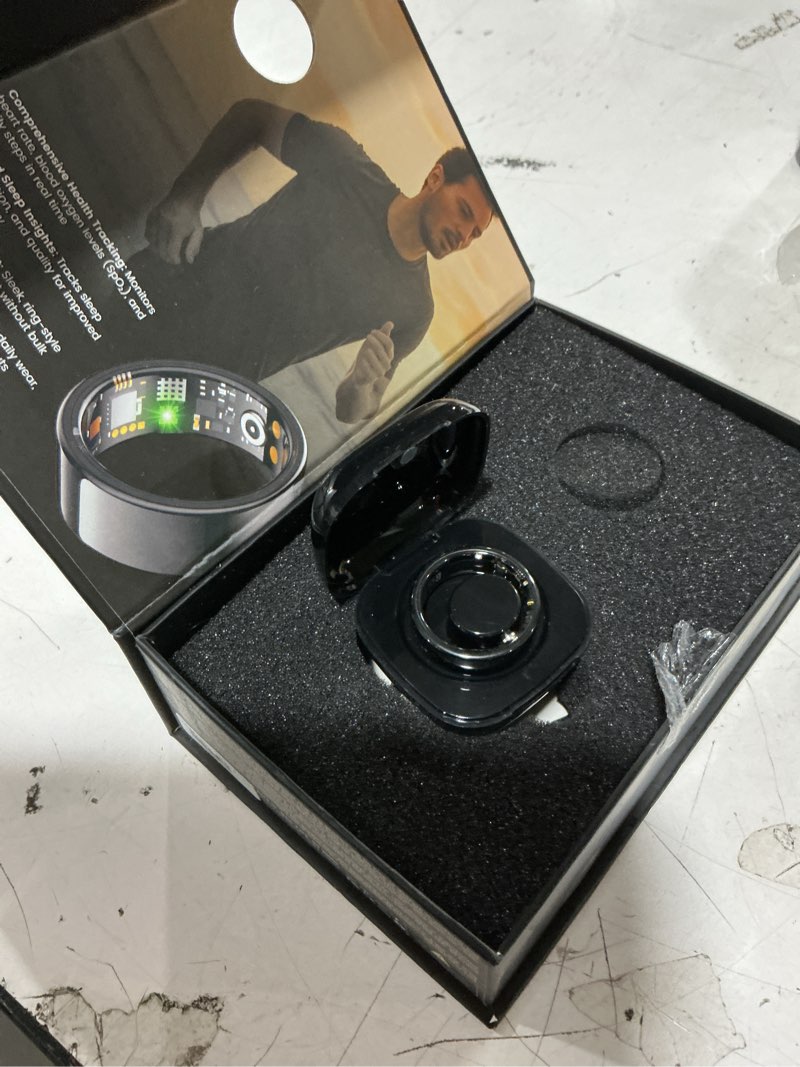 Condition photo showing As Is for livup smart ring, black, size 10
