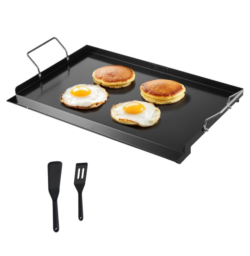 24x16 in Flat Top Griddle Carbon Steel Universal BBQ Grill Pan Cookware