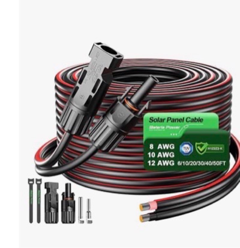 30ft 10awg solar panel extension cable, bateria power 6mm² solar extension cable wire with female & 