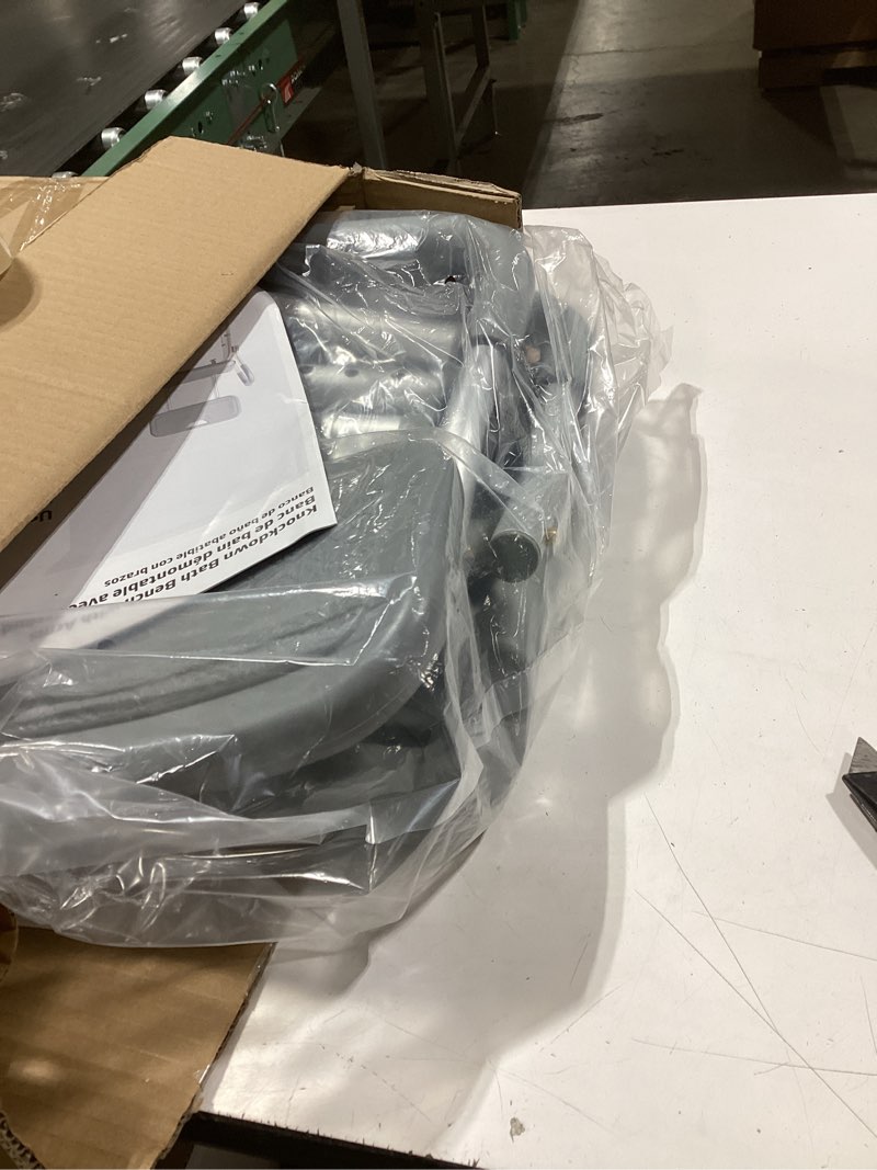 Condition photo showing Good Condition for Medline Shower Chair with Backrest and Padded Armrests - 350 lb. capacity, Bath Bench, Seat, Stool for Independent Adult, Seniors, Elderly & Disabled Patients Grey