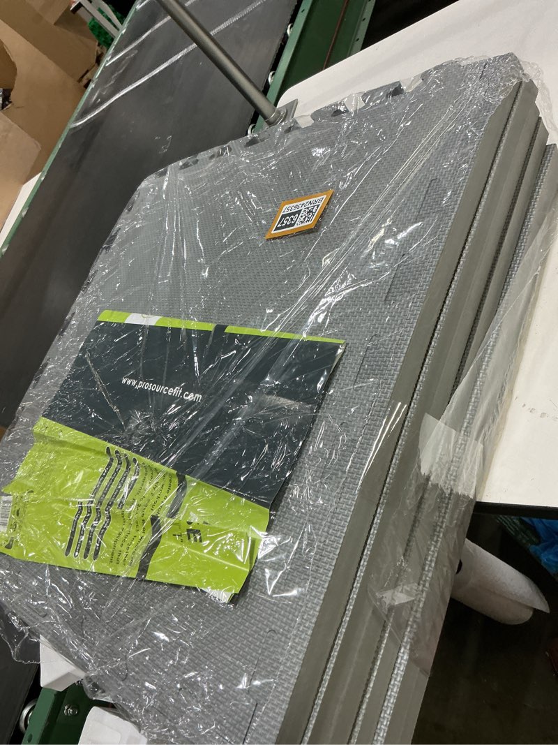 Condition photo showing Good Condition for ProsourceFit Extra Thick Puzzle Exercise Mat ¾” and 1", EVA Foam Interlocking Tiles for Protective, Cushioned Workout Flooring for Home and Gym Equipment Grey - 1 Inch - 24 Sq Ft - 6 Tiles 24"L x 24"W x 1"Th