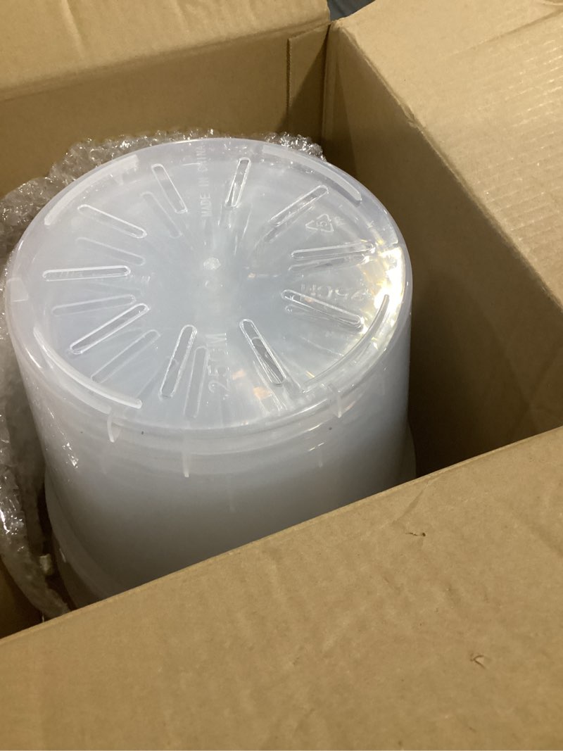 Condition photo showing Good Condition for Vesici 12 Pcs 6/8/10 Inch Large Size Clear Nursery Pots Variety Pack Plant Pots with Drainage Holes Planters for Indoor Plants Flexible Transparent Plastic Plant Bottle Succulents