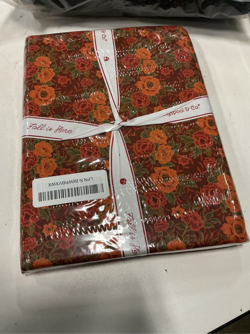 Condition photo showing New/Like New for tinyspool & co. 100% american cotton fabric – 3 yard cut quilting fabric – prewashed preshrunk yardage for quilt backing borders binding sewing crafts – fall is here no.9 – oriental red fall is here no.9 - oriental red