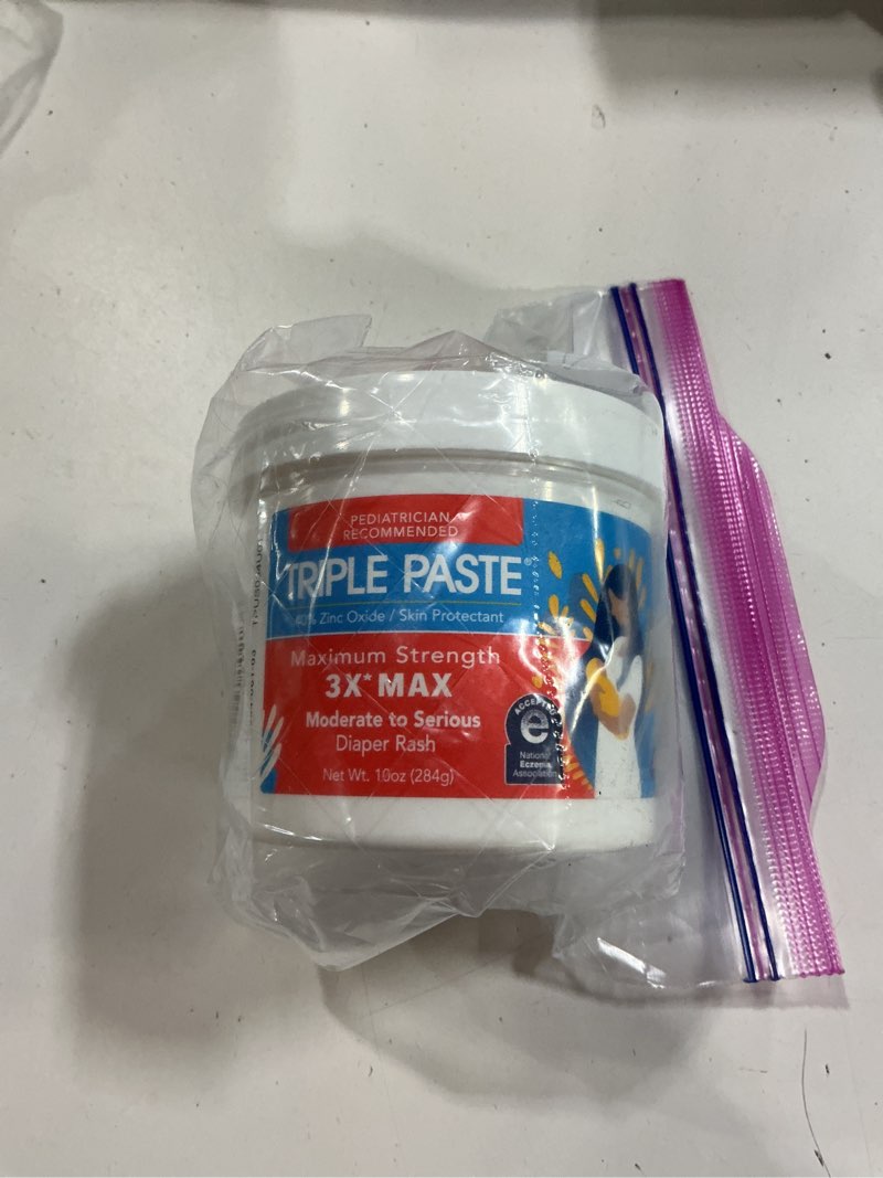Condition photo showing New/Like New for Triple Paste 3X Max Zinc Oxide Diaper Rash Ointment, 10oz Jar – Maximum Strength Diaper Cream for Se