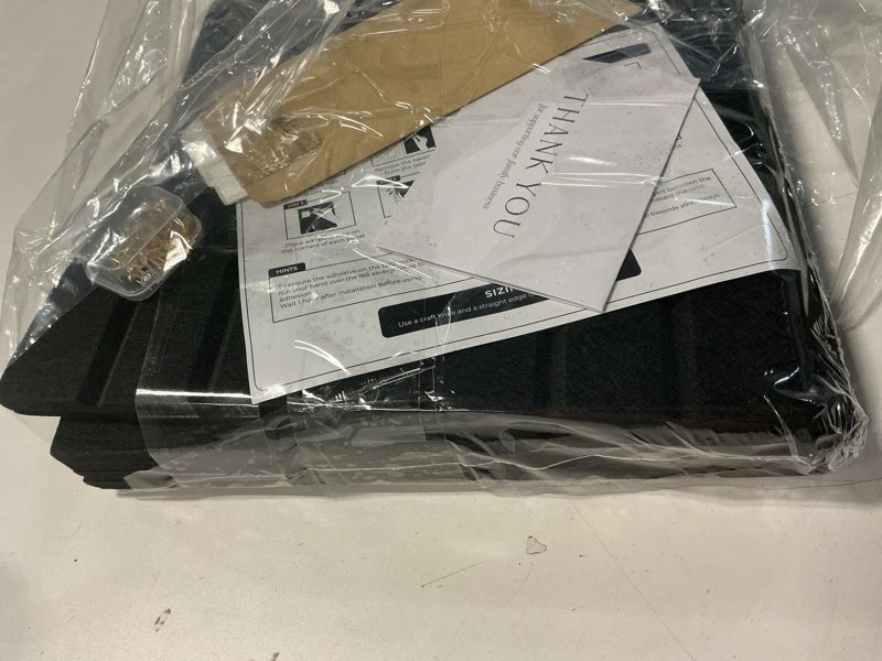 Condition photo showing As Is for Large Arched Felt Bulletin Board - Stylish Perfectly Sized 35" x 24" Cork Board Alternative for Office & Wall Decor – 6 Customizable Adhesive Tiles with Pins are Perfect to Display Your Photos Black Arched - 35 x 24 Inches