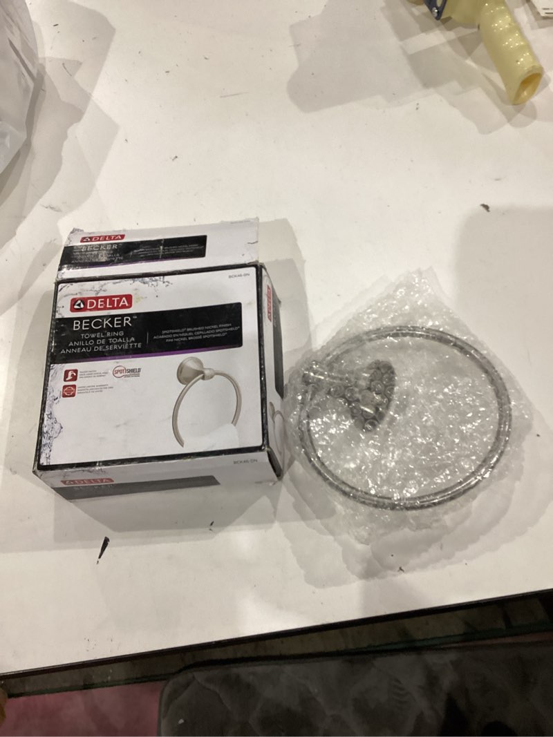 Condition photo showing Good Condition for delta bck46-dn becker bath towel ring brushed nickel finish
