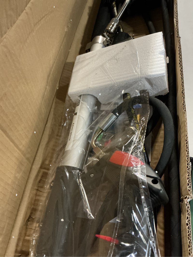 Condition photo showing New/Like New for janz 24 ft pressure washer telescoping wand with power washer extension wands, brush head, gutter cleaner, 7 spray nozzle tips, 2 hose adapters and support belt tw-004