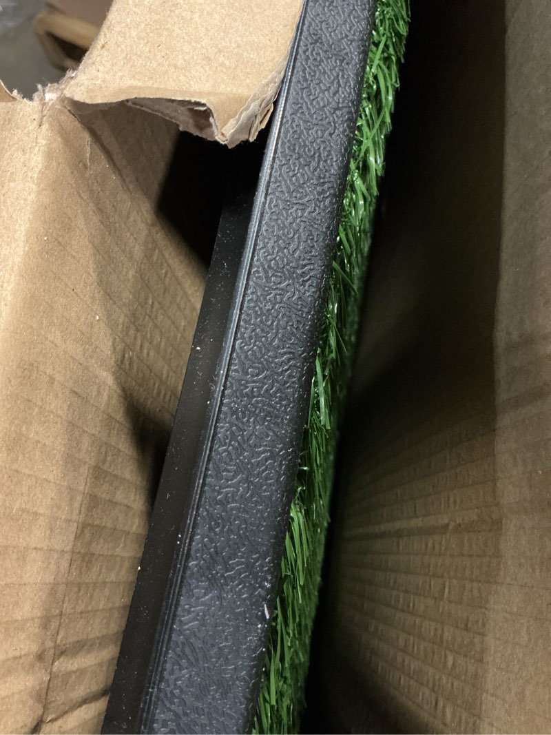 Condition photo showing Good Condition for dog grass pad with tray - 35.5x23.5in reusable pee pads for dogs - 4-layer indoor/outdoor artificial grass pee pad - dog housebreaking supplies for puppy training by petmaker xl 4-layer system