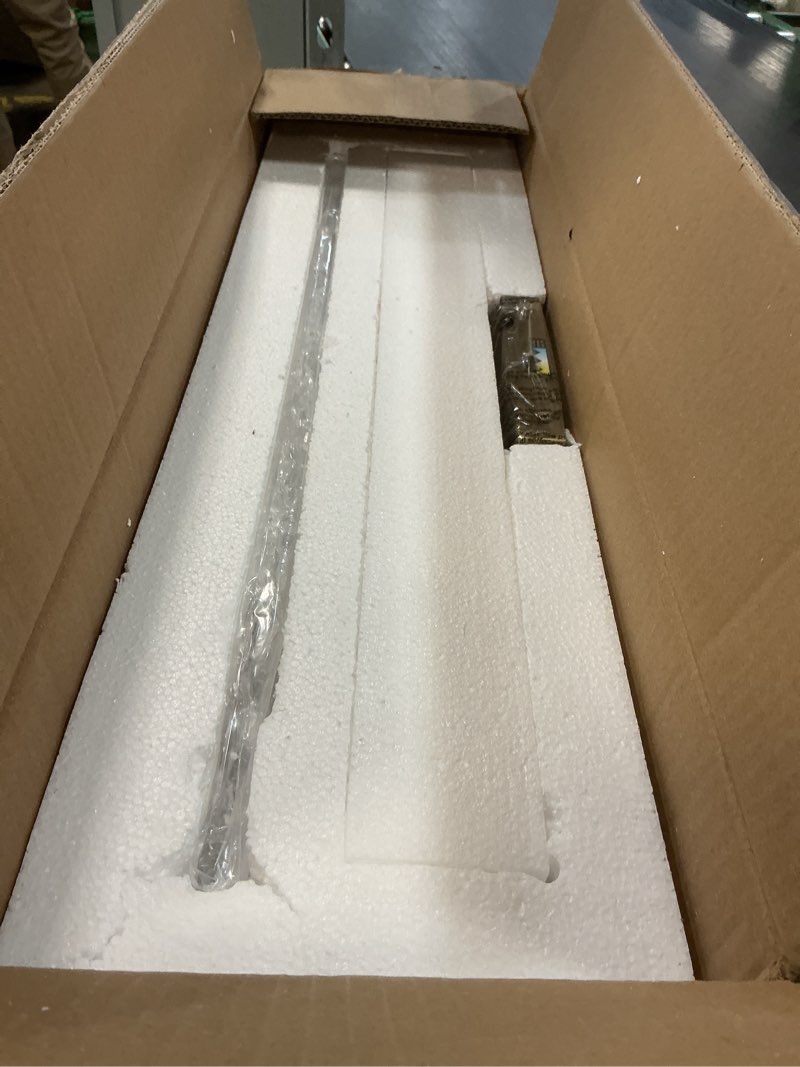 Condition photo showing As Is for brushed gold led bathroom vanity light, 24.4 inch 15w modern dimmable bathroom light fixture over mirror, crystal bar wall sconce lighting for bath, 3cct, os-mm5001-3bg gold 24.4" l, 15 watts