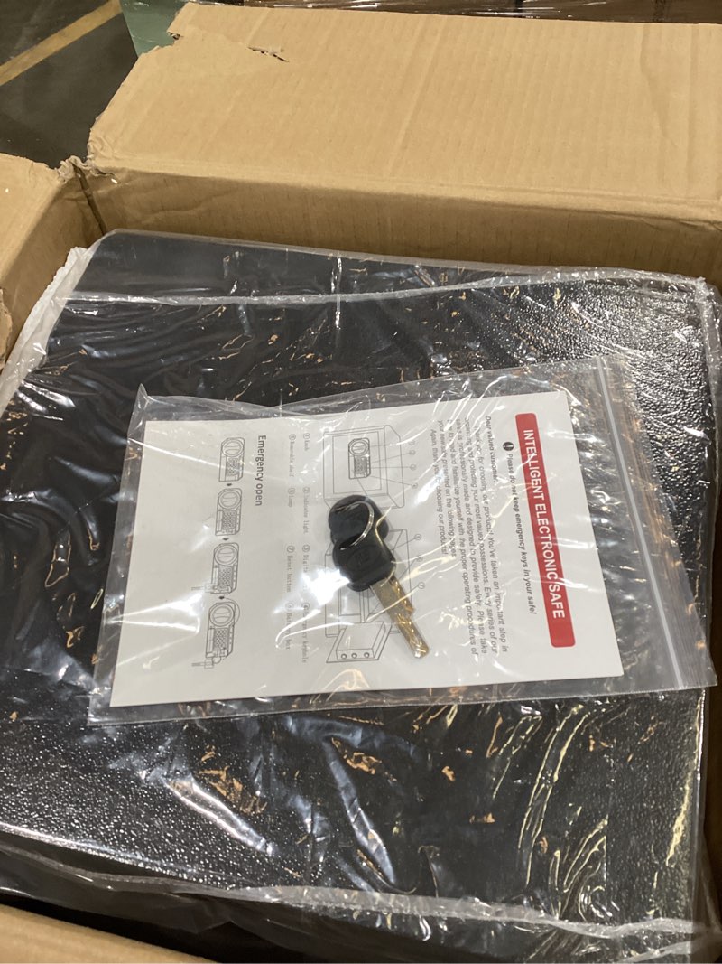 Condition photo showing New/Like New for 3.3 Cuft Large Home Safes Water and Fireproof, Anti-theft Document Safe for Home Use with Programmable Keypad, Alarm System and Spare Keys, Digital Home Safe Box for Money, Valuables, Medicine