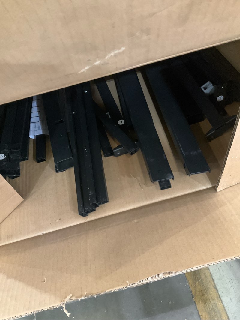 Condition photo showing As Is for vasagle queen metal bed frame 14 inches tall, 1100 lb weight capacity, no box spring needed, with under-bed storage, easy setup, heavy-duty platform bed, mattress retainers, matte black urmb651bd02s 14 inch queen