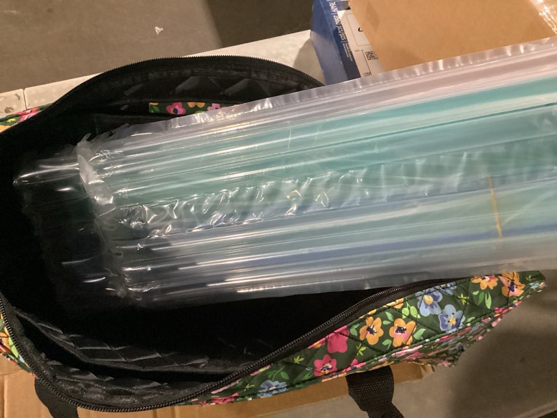 Condition photo showing New/Like New for zgme american mahjong set,166 white tiles with dark green small flower bag and accessories,4 all-in-one mahjong racks with pushers