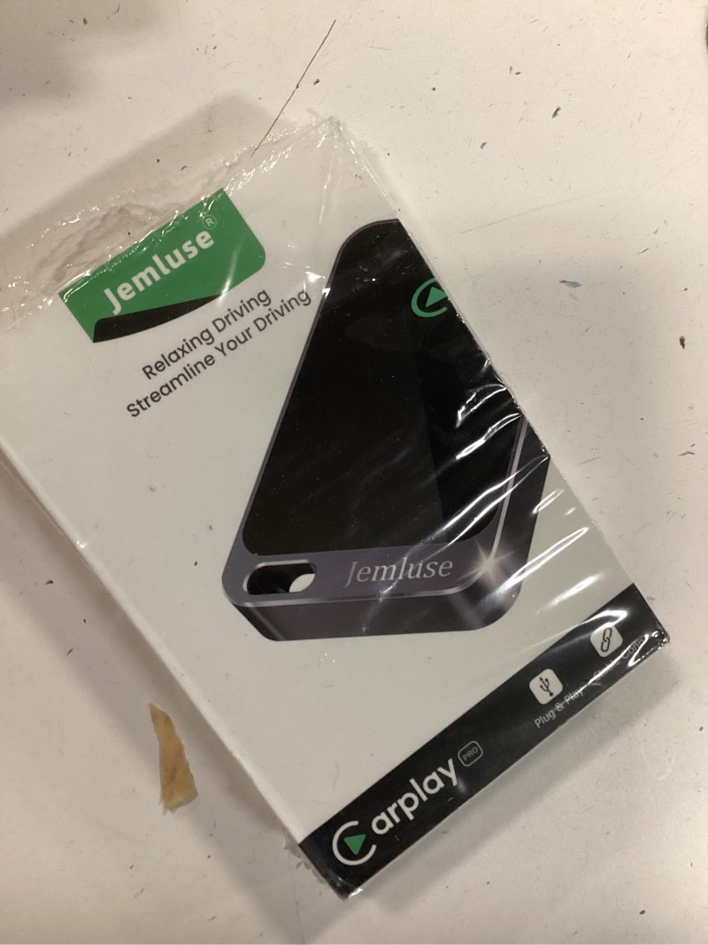 Condition photo showing New/Like New for jemluse wireless carplay adapter for apple iphone - multi-user seamless connection for convert wired to wireless car play adapter - no latency from ios 10+ to screen w/usb c (gray)