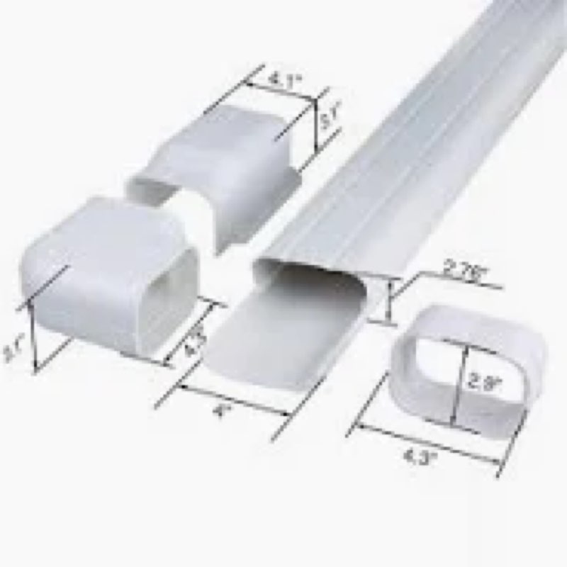 LyPrem2025 Upgraded 16.5Ft Mini Split Line Set Cover 4" PVC Line Cover Kit for Mini Split and Centra