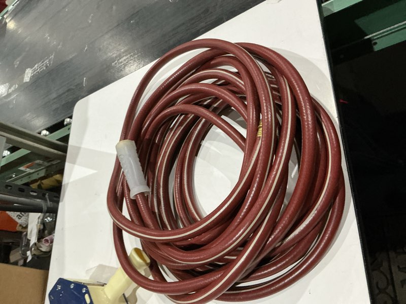 Condition photo showing As Is for flexon 5/8-in x 50-ft medium -duty vinyl blue