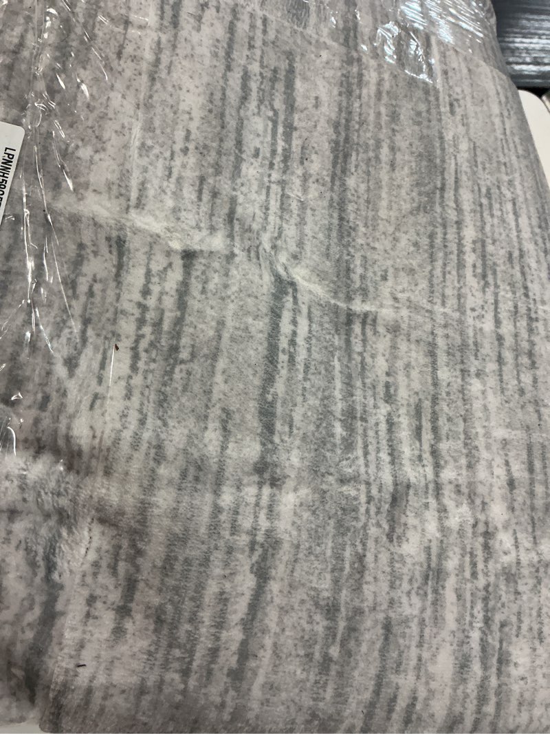 Condition photo showing As Is for GlowSol Washable Area Rugs 10x13 for Living Room, Solid Scalloped Carpet for Bedroom, Stain-Resistant Non Slip Neutral Carpet, Soft Low Pile Large Rug for Dining Room Under Table Playroom,Grey Silver Gray 10' x 13' (Rectangular)