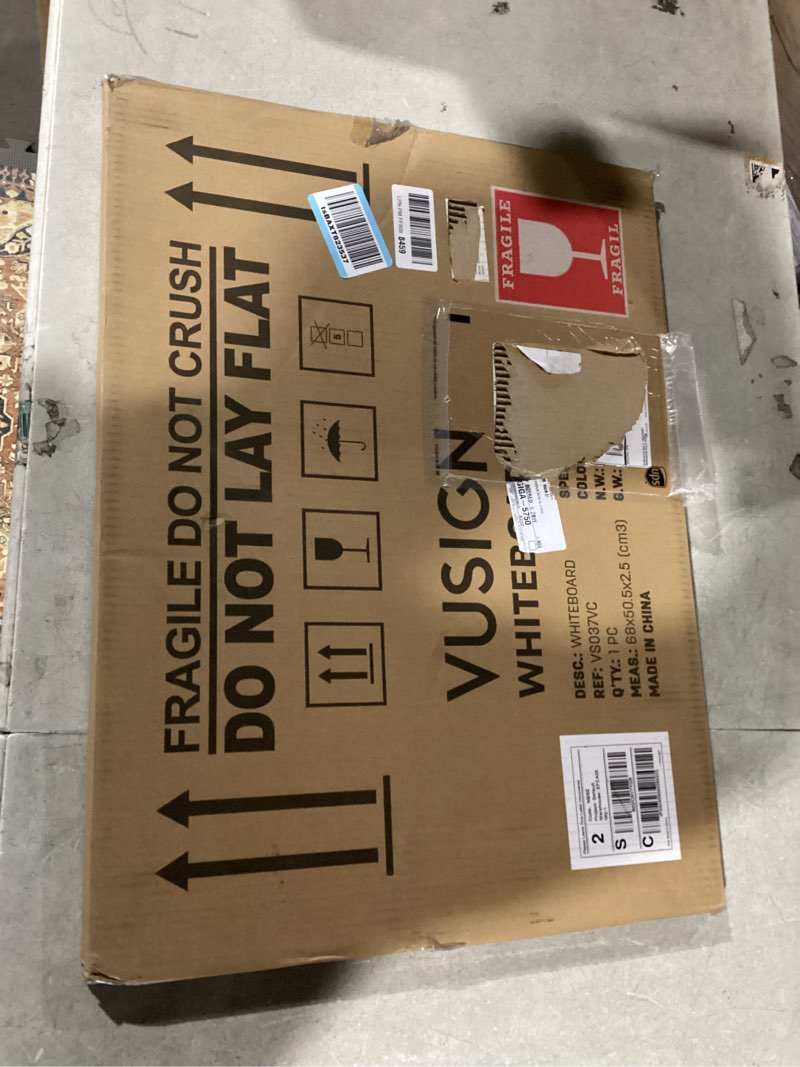 Condition photo showing Good Condition for VUSIGN 24'' x 18'' Magnetic White Board for Wall, Dry Erase Board with Black Aluminium Frame, Hanging Whiteboard for Home, School,Office - Accessories Included