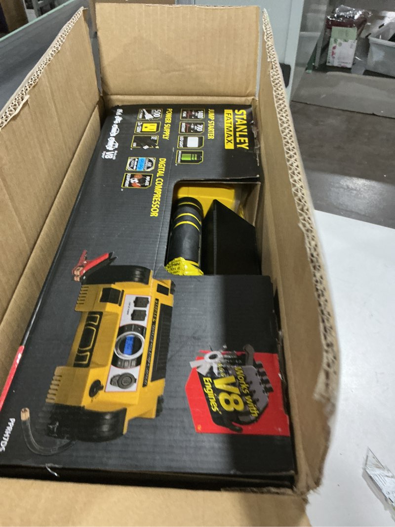 Condition photo showing Good Condition for STANLEY PPRH7DS 1400 Peak Amp Battery Booster Jump Starter, Power Station with USB/AC, Air Compressor