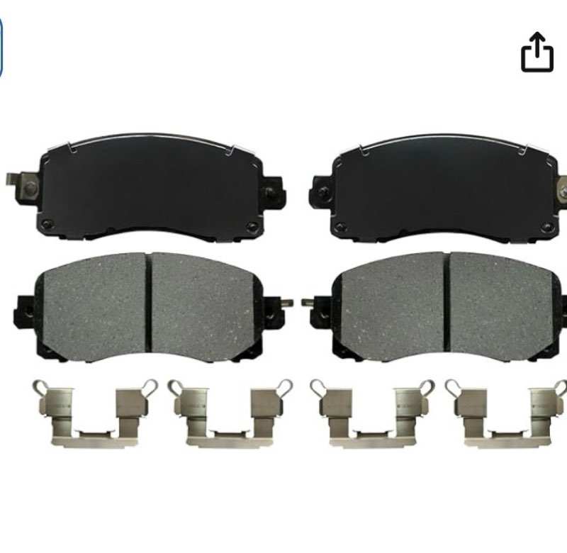 ACDelco Silver 14D2045CH (19384362) Ceramic Front Disc Brake Pad Set