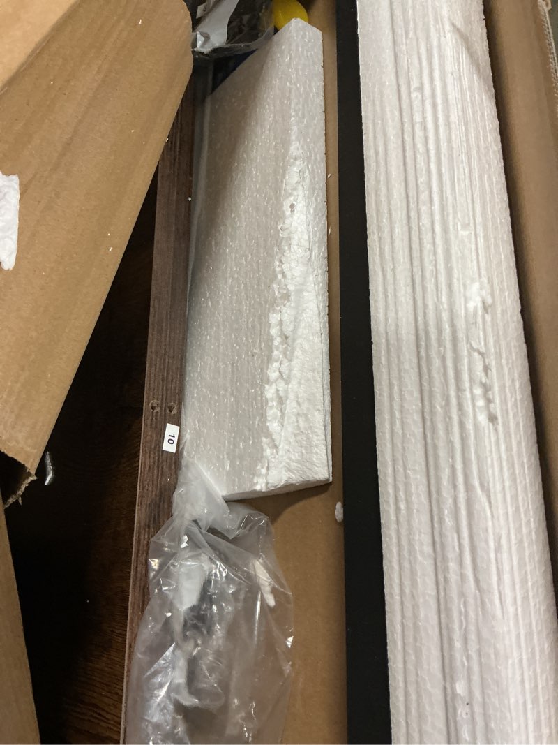 Condition photo showing Good Condition for EnHomee 57" Office Desk with Drawers and Printer Space,Computer Desk with Power Outlets,Home Office Desks with File Drawers Cabinet,Study and Gaming Desk with Shelves Monitor Stand,Rustic Brown