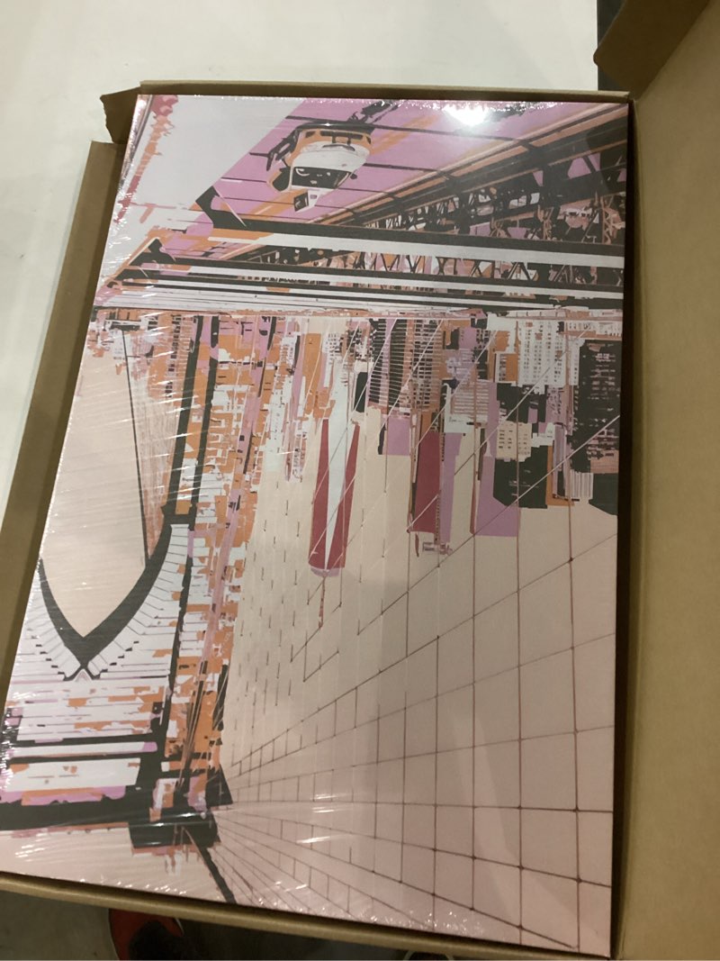 Vintage New York Landscape Travel Wall Art Set of 3, Fashion Amalfi Coast Canvas Prints, Colorful Mo