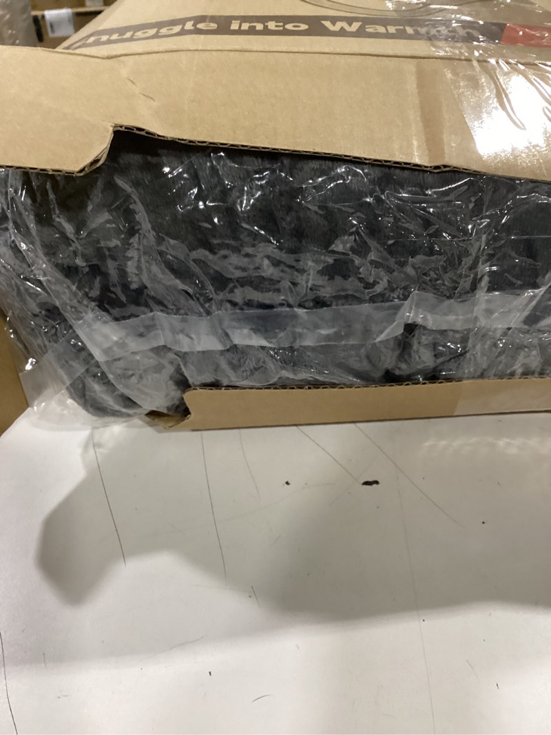 Condition photo showing As Is for Electric Heated Blanket Full Size - 72"x84", Soft Flannel Heating Blanket, 10 Heating Levels, 1-12 H Auto Shut Off, Breathable Warm and Washable for Bed, Dark Grey 01-dark Grey 72"x84"(Full Size)